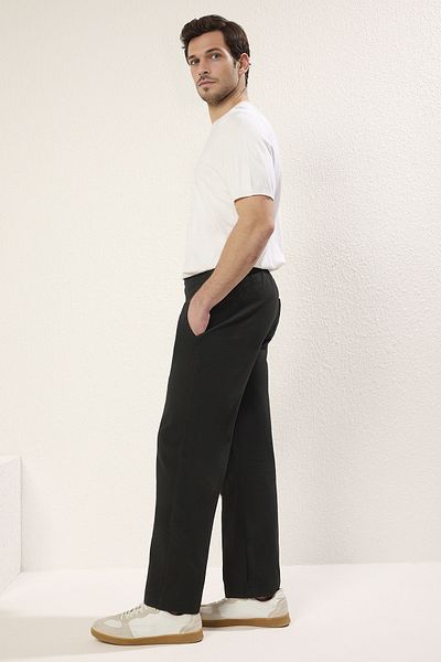 Trendyol Collection Black Straight Knitted Casual Pants Tmnss25Pl00012