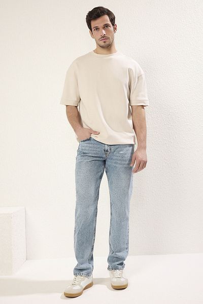 Trendyol Collection Μπλε τζιν Straight Fit - TMNAW23JE00023 Τζιν παντελόνι