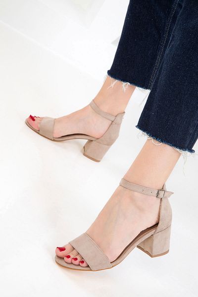 SOHO Nude Suede Γυναικεία Κλασικά Παπούτσια με τακούνι 14529