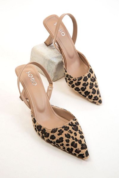 SOHO Klassische Damenschuhe mit Absatz und Leopardenmuster 20430