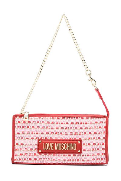 Love Moschino Taška Raffia Multicolor+Pu Red