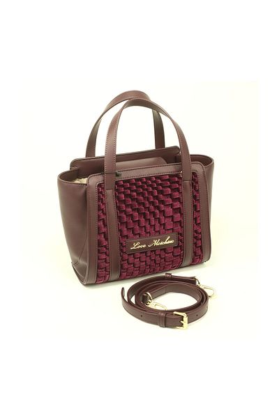 Love Moschino Tasche Samt+Pu Wein