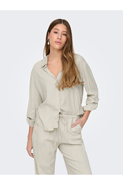 ONLY Jdycaya Linen Loose L/S Shirt Wvn Dia