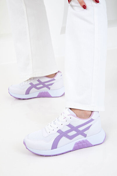 SOHO Beyaz-Lila Kadın Sneaker 20654