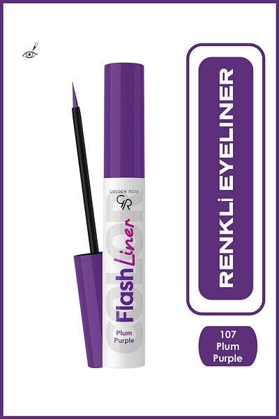 Golden Rose Flash Liner Colered Eyeliner No:107 Plum Purple - Colored Eyeliner