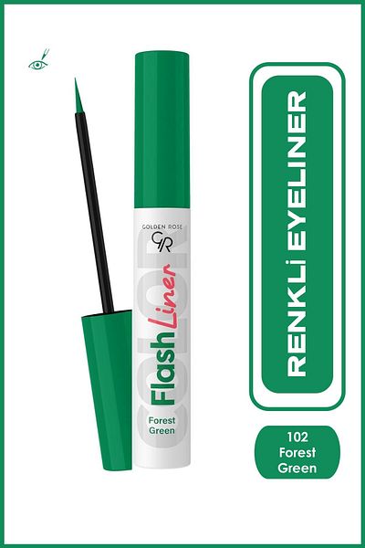Golden Rose Flash Liner Colered Eyeliner No:102 Forest Green - Colored Eyeliner
