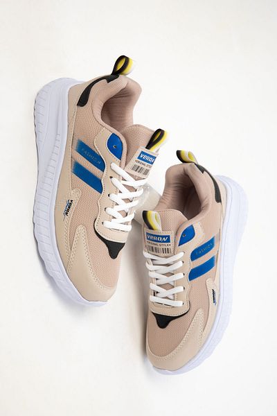 SOHO Beige-Sax Damen-Sneaker 20601