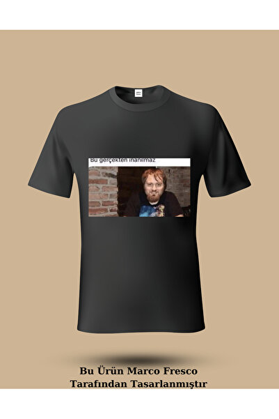 Marco Fresco Unisex HUH Kaplumbağa Baskılı Troll T-shirt