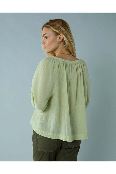 AMERICAN EAGLE AE Tie Sleeve Button-Up Top