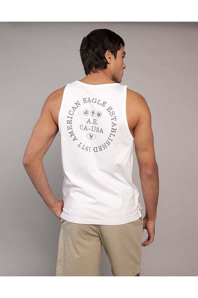 AMERICAN EAGLE AE Logo Graphic Tank Top