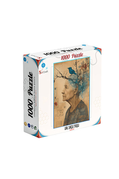 Soi Craft لغز مكون من 1000 قطعة، امرأة عجوز مع شعر غصن