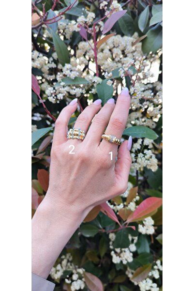 Vip Kaburga Model Taşlı Yüzük Ayarlanabilir 1 Nolu