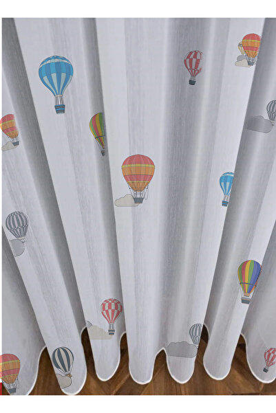 artwork Uçan Balonlu Cocuk Odası Tül Perde