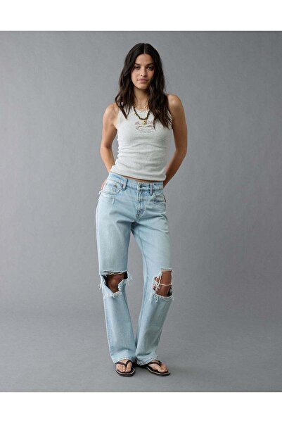 AMERICAN EAGLE AE Graphic Lace Trim Tank Top