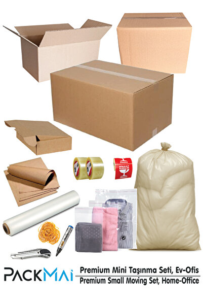 PackMai Premium Mini Taşınma Seti | 20 Parça Koli ve Ambalaj Malzemesi | Ev v...