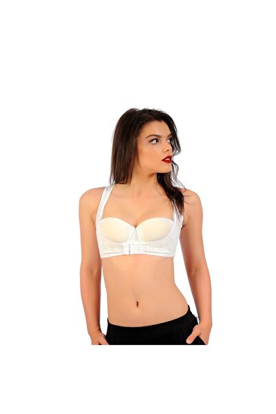 Narnuga Mi̇raxx White Women's Back Lifting Breast Lifting Corset - 795
