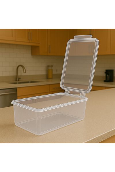 DolphFin Storage Container Suitable for Deep Freezer 2 Lt 6 Pieces with Self-Cover