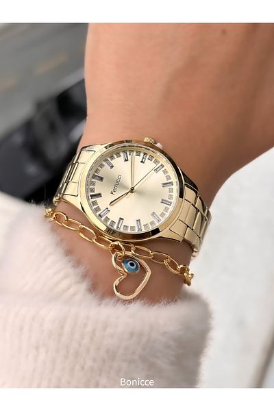 Ferrucci ساعة يد من تصميم فيروتشي مع هدية سوار