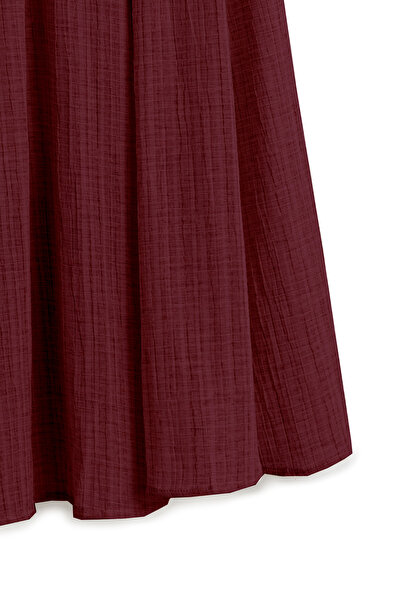 praye Fusta lungă evazată Seersucker Roșu Claret