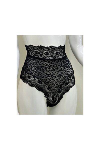Narnuga Mi̇raxx Black Lace High Waist Panties Venus-K1013