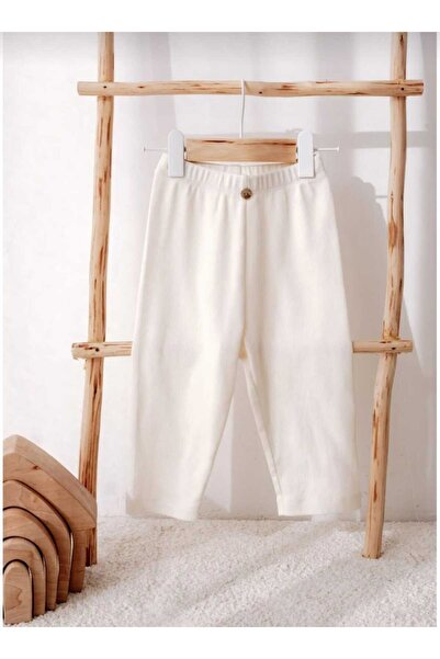 Nimini Kids Colorful Patterned 100% Cotton Snap Closure Long Sleeve Baby Body Cream Leggings Bottom Top Set (3-24 Months)