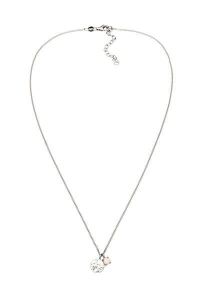 ELLI Colier Colier Femei Lanț Cerc Opal Sintetic Cabochon Argint 925 Alb 40 cm