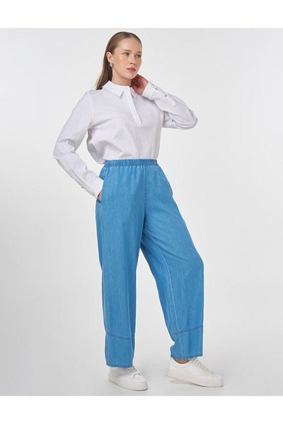 KYR Relaxed Cut Lyocell Trousers Ice Blue