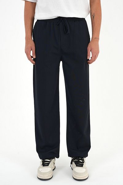 Redline Anchor Men's Comfortable Elastic Waist Fabric Trousers