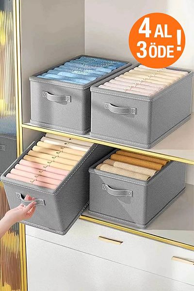 HERA CONCEPT Closet Organizer, Shelf Organizer, Foldable Clothing Storage Box-45 Cmx30 Cmx20Cm