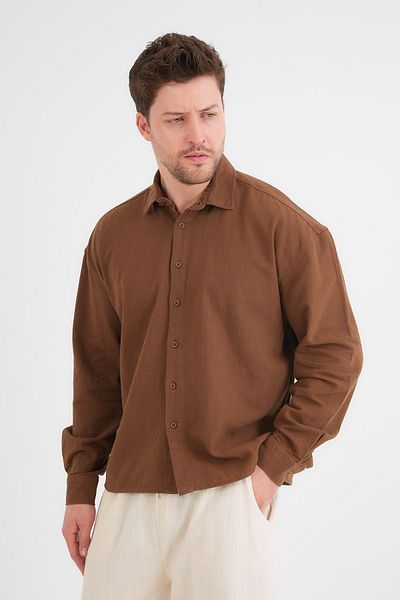 Redline Ανδρικό βαμβακερό πουκάμισο Comforted Oversize