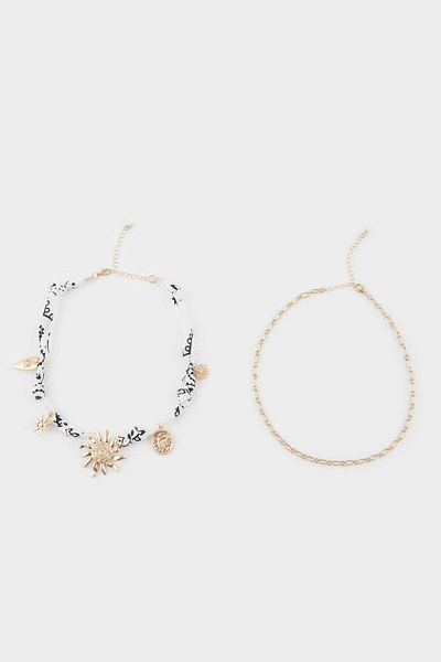 DeFacto Women's 2-Piece Gold Necklace F4051Axns