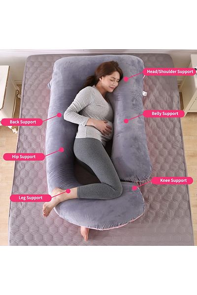 Lumely Portable Pregnancy Pillows, With Removable Cover, 150x120x70cm, Comfortable Slumber, for Home