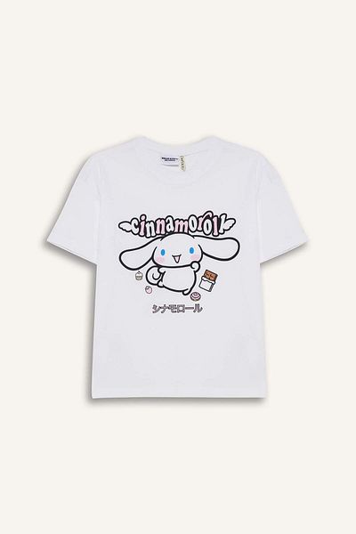 DeFacto Κοντομάνικο μπλουζάκι για κορίτσια Hello Kitty Relax Fit Crew F5815A825HS