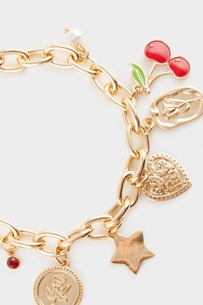 DeFacto Women's Charm Gold Bracelet F0858Axns