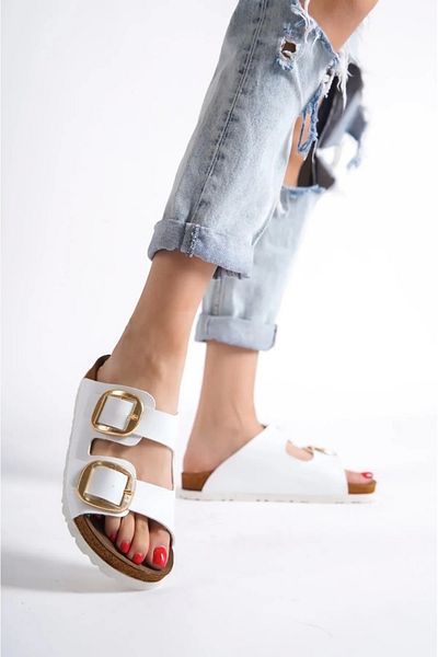 PLN SHOES Unisex Ορθοπεδική Σόλα Ανατομικές Παντόφλες Καθημερινές Άνετες Παντόφλες με Διπλή Πόρπη
