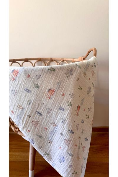 Mamareng Ocean Series Muslin Cover 100% Cotton 90X90 cm