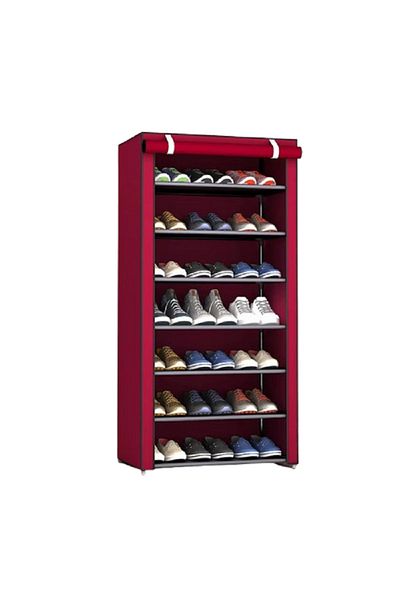 rexa 7-Tier Shoe Rack Organizer – Portable Shoe Shelf with Nonwoven Fabric Cover for Closet