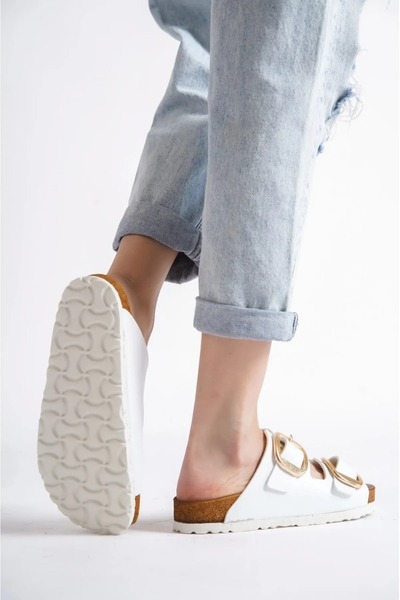 PLN SHOES Unisex Orthopedic Sole Anatomical Slippers Double Strap Buckle Daily Comfortable Slippers