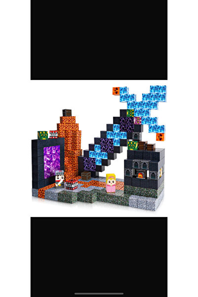 minigimin dolabı Minecraft manyetik bloklar 132 parca portal serisi miknatisli bloklar