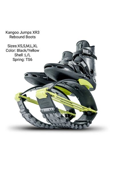 Kangoo Jumps XR3 Rebound Shoes Size Medium 39-41 Black/Yellow