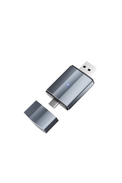 zyteq Wireless adapter CarPlay & Android Auto ZYTEQ® 2-in-1, Plug-and-Play, WiFi 5GHz, BT, compact, gray