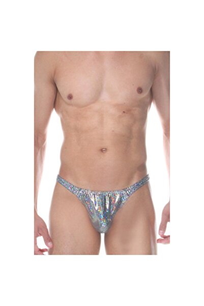 Narnuga Modli̇ve Silver Glitter Men's Thong
