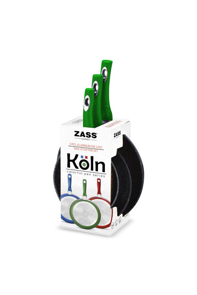 Zass Gourmet ZG-ACS 06 non-stick die-cast aluminum pan set, Green