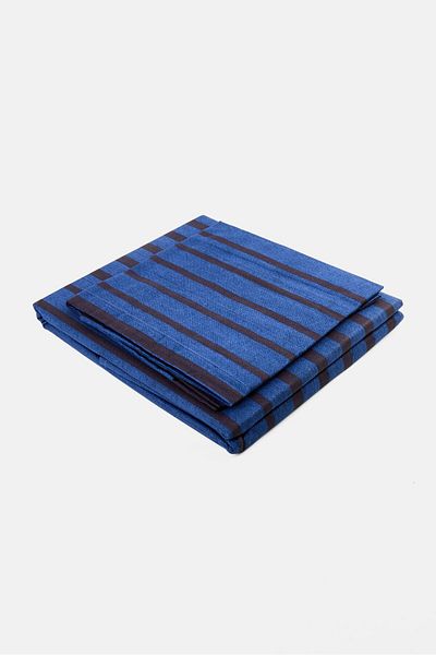 Nautica 3 Pieces Double Bristol Stripe Bedsheet With Pillowcase Set, Multicolor