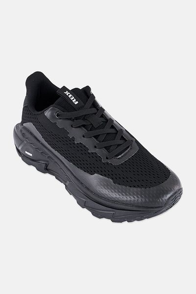 RBX Men Brand Logo Lace Up Running Shoes, Black