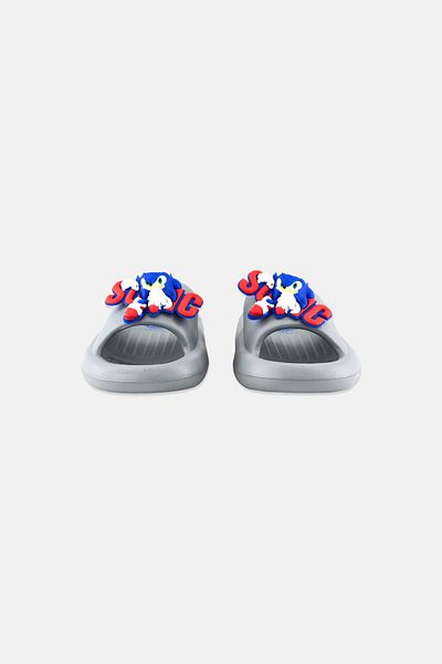 Sonic Toddlers Boy Super Sonic Slip On Slippers, Grey