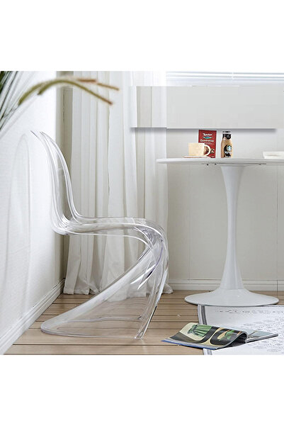 rexa كرسي مصمم مصبوب، مقعد، كرسي شفاف فريد وأنيق، كرسي شفاف 86*60*50 سم