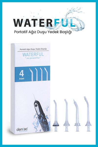 Dentac Waterfull Portable Oral Cleaning Shower 4 Pieces Replacement Tips