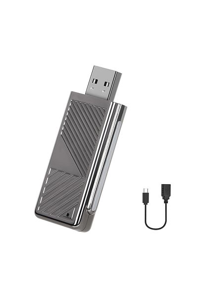 zyteq Wireless adapter CarPlay & Android Auto ZYTEQ® 2-in-1, Plug-and-Play, WiFi 5GHz, BT, compact, silver