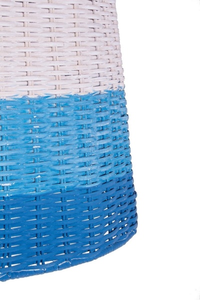 Bizzotto Λευκός και μπλε πολυέλαιος από ρατάν Sky, 40W, Ø 37 cm x 52 h